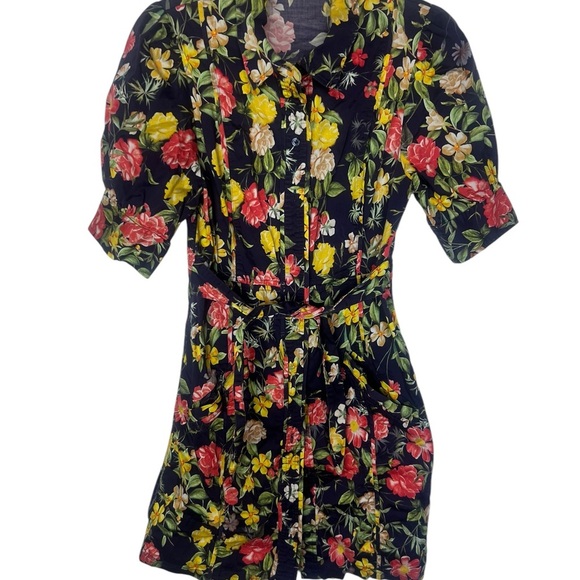 Marissa Webb X RTR Multi Floral Printed Puff Sleeve Dress - Size 8 - Picture 6 of 14